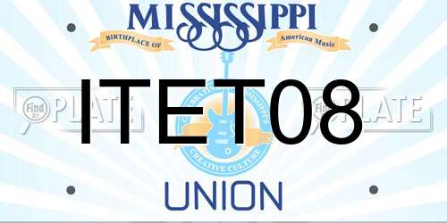 ITET08 Mississippi License Plate
