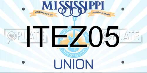 ITEZ05 Mississippi License Plate