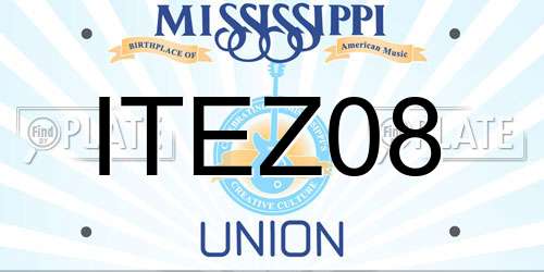 ITEZ08 Mississippi License Plate