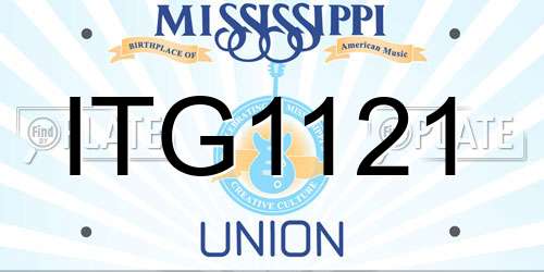 ITG1121 Mississippi License Plate