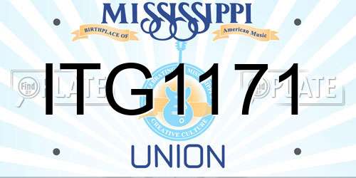 ITG1171 Mississippi License Plate