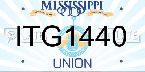 ITG1440 Mississippi License Plate