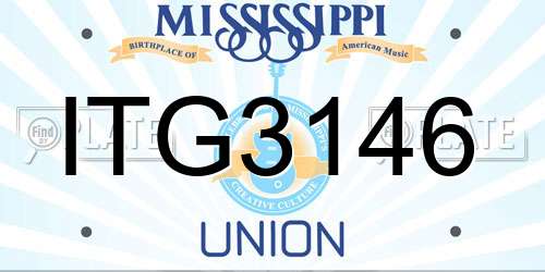 ITG3146 Mississippi License Plate