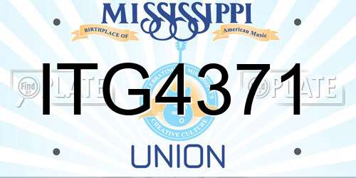ITG4371 Mississippi License Plate