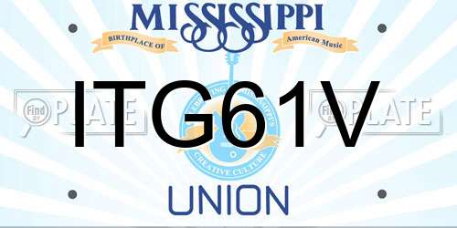 ITG61V Mississippi License Plate