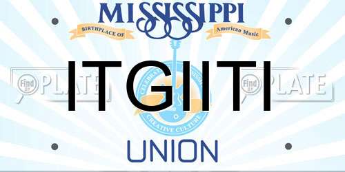ITGIITI Mississippi License Plate