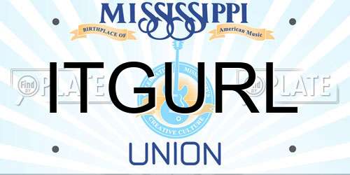 ITGURL Mississippi License Plate