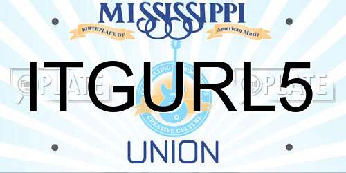 ITGURL5 Mississippi License Plate