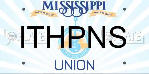 ITHPNS Mississippi License Plate
