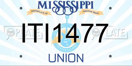 ITI1477 Mississippi License Plate