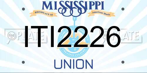 ITI2226 Mississippi License Plate