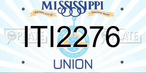 ITI2276 Mississippi License Plate