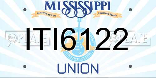 ITI6122 Mississippi License Plate