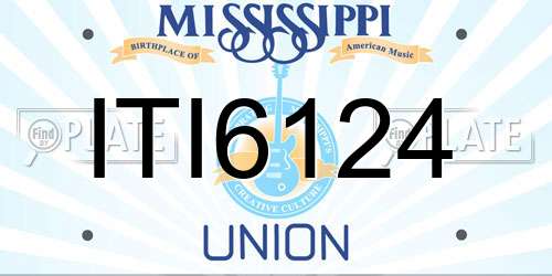 ITI6124 Mississippi License Plate