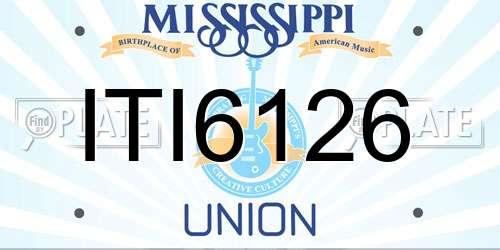 ITI6126 Mississippi License Plate