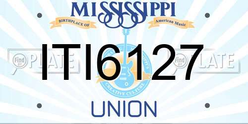 ITI6127 Mississippi License Plate