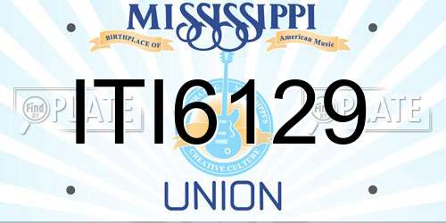 ITI6129 Mississippi License Plate