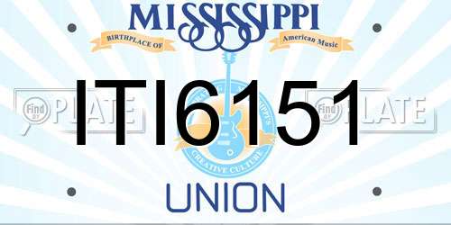 ITI6151 Mississippi License Plate