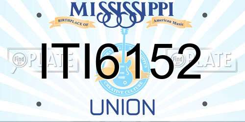 ITI6152 Mississippi License Plate