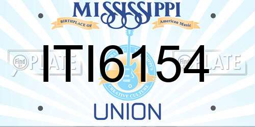 ITI6154 Mississippi License Plate