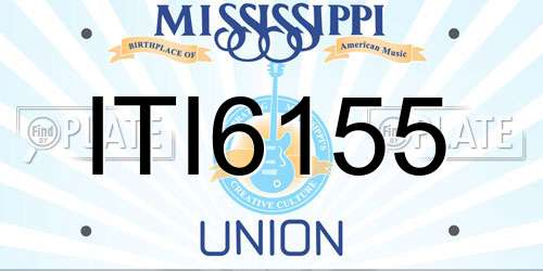 ITI6155 Mississippi License Plate