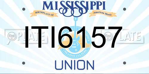ITI6157 Mississippi License Plate