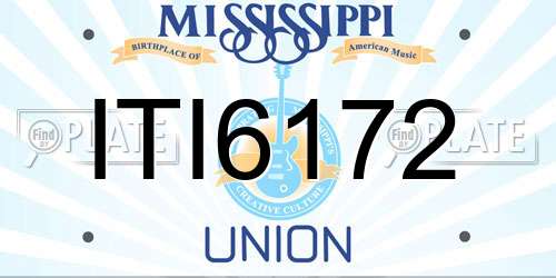 ITI6172 Mississippi License Plate