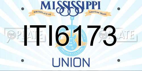 ITI6173 Mississippi License Plate