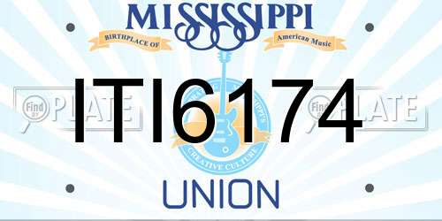 ITI6174 Mississippi License Plate