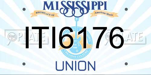ITI6176 Mississippi License Plate