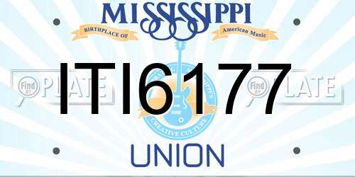 ITI6177 Mississippi License Plate