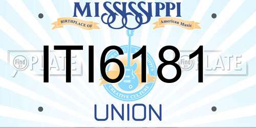 ITI6181 Mississippi License Plate