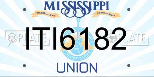 ITI6182 Mississippi License Plate