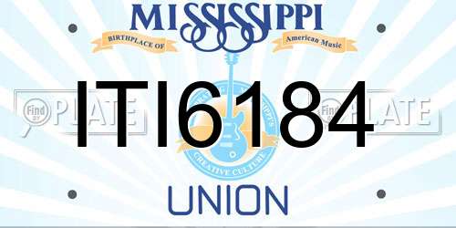 ITI6184 Mississippi License Plate