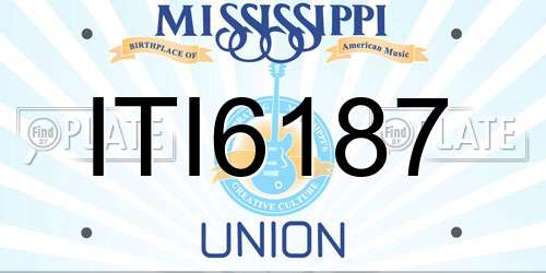 ITI6187 Mississippi License Plate