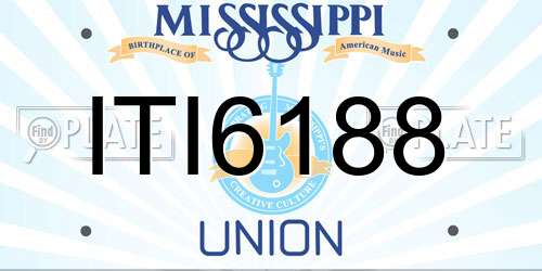 ITI6188 Mississippi License Plate