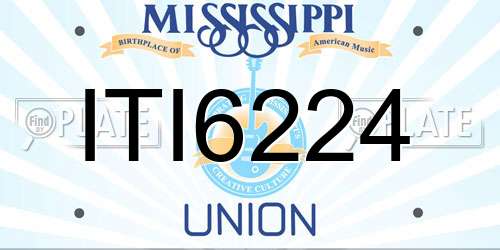ITI6224 Mississippi License Plate