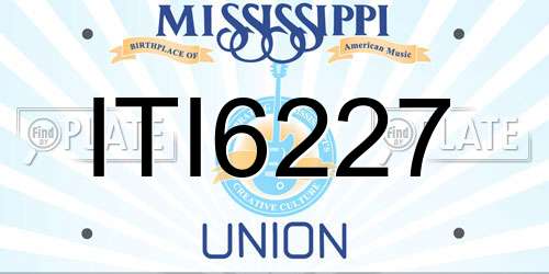 ITI6227 Mississippi License Plate