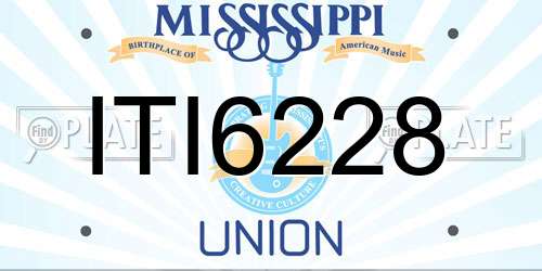 ITI6228 Mississippi License Plate