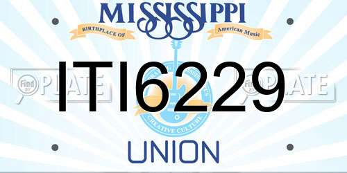 ITI6229 Mississippi License Plate
