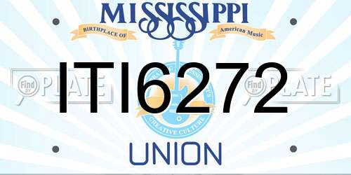 ITI6272 Mississippi License Plate
