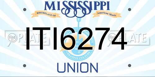 ITI6274 Mississippi License Plate