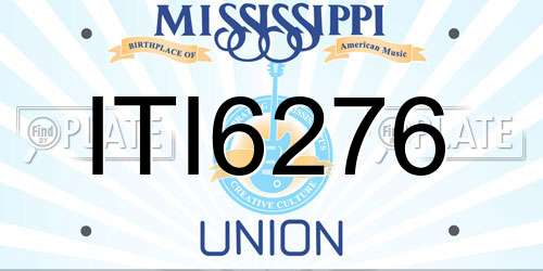 ITI6276 Mississippi License Plate