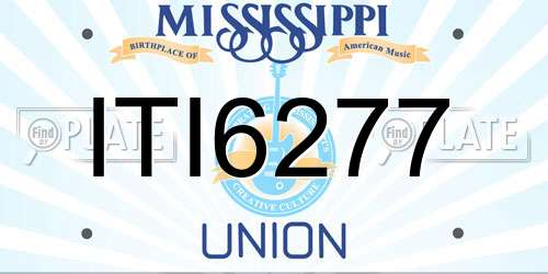 ITI6277 Mississippi License Plate