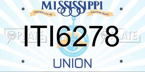 ITI6278 Mississippi License Plate
