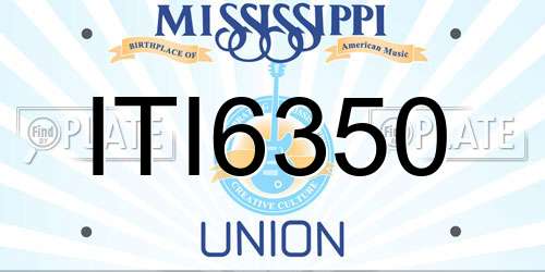 ITI6350 Mississippi License Plate