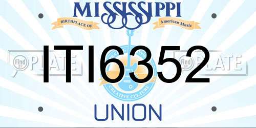 ITI6352 Mississippi License Plate