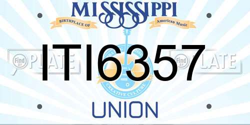 ITI6357 Mississippi License Plate