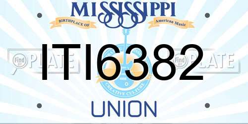 ITI6382 Mississippi License Plate