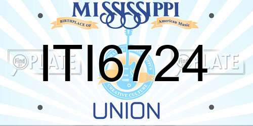 ITI6724 Mississippi License Plate